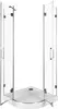Aquanet 185418 Компл.1 - NWD2242 Beta 900x900x2000 шторка полукруг распашные двери стекло прозрачное хром (R480) (185418)