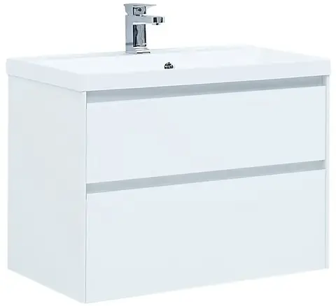 Aquanet 242525 Тумба с раковиной Гласс 90 цв.белый (242525)