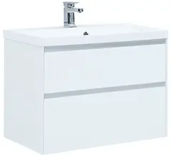 Aquanet 242525 Тумба с раковиной Гласс 90 цв.белый (242525) фото