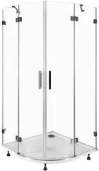 Aquanet NWD224 NWD2242 BETA 1000x1000x2000 шторка полукруг распашные двери стекло прозр хром Набор R550 (186404) фото
