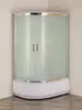 Aquanet SC-1200Q-R SC-1200Q-R Кабина 1200х800мм, Прав.угол,хром, мат/бел, 4мм, купол,верх.душ,выс.поддон.Набор (243330)