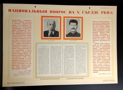 № 10 Плакат ВКПБ - Агитация Сталин ранние советы - СССР 1930-е годы - 48.5*34 см.
