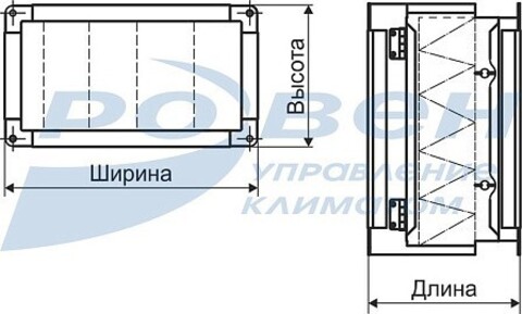 Воздушный фильтр-бокс (корпус) Ровен ФЯГ 100-50