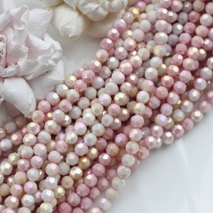 Бусины стеклянные карамельно-розовый круглые 6 мм, К119