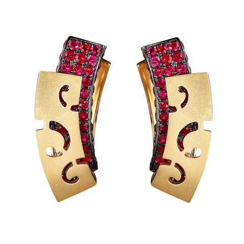 Серьги с Рубинами, E0003-1/68