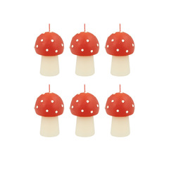 Свечи "Грибочки" (6 см) 6 шт.