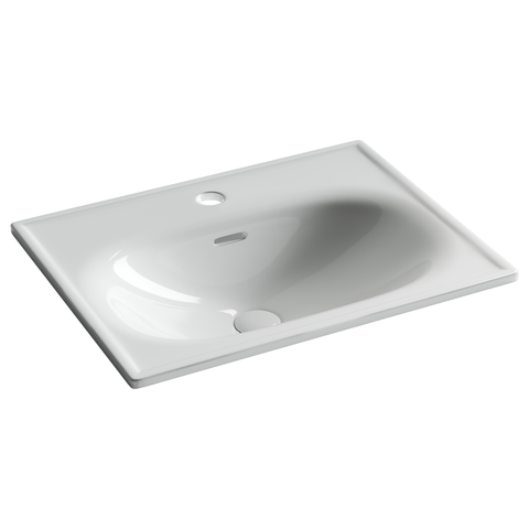 Ceramica Nova CN13001 Раковина накладная Sabo с отверстием под смеситель 600x460x130, белый