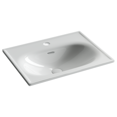 Ceramica Nova CN13001 Раковина накладная Sabo с отверстием под смеситель 600x460x130, белый фото