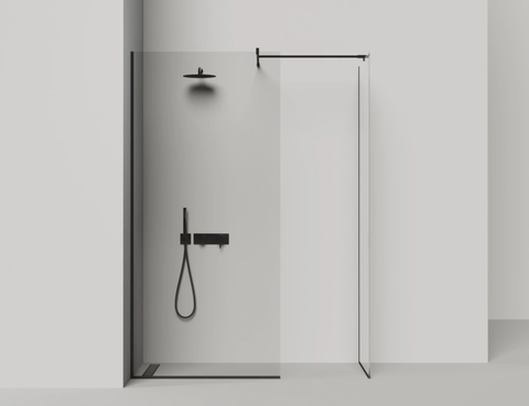 Salini 21109B Душевое ограждение ATRIO прозрачное (black)