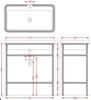 ACA057 56 Artceram FUORI SCALA Консоль металлическая для прямоугольной раковины 80 см, цвет moka