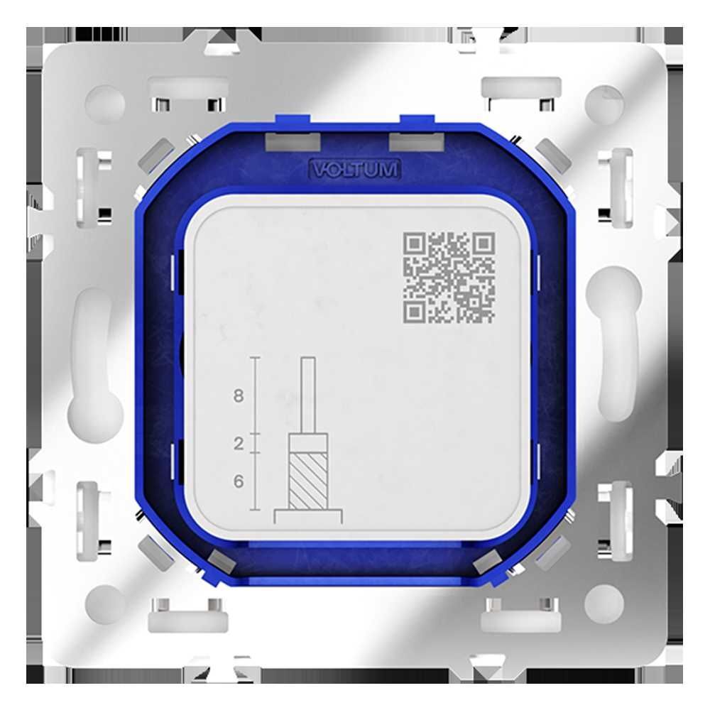 Розетка телевизионнная встраиваемая Voltum S70 оконечная TV+SAT, (белый глянцевый) VLS060401