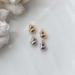 Подвеска Уточка 10*7 мм, родий, П082