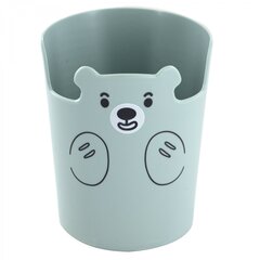 
          Подставка-стакан для канцтоваров Alingar, пластиковая, круглая, "Мишка", мятный
