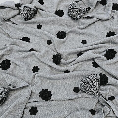 Плед-палантин GRACE ART Rene Real серый меланж 110x170 см