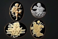 Силиконовые молды Камеи ангелы набор 4 шт