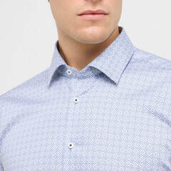Сорочка мужская Eterna Slim Fit 1294-F171-12 с голубым принтом