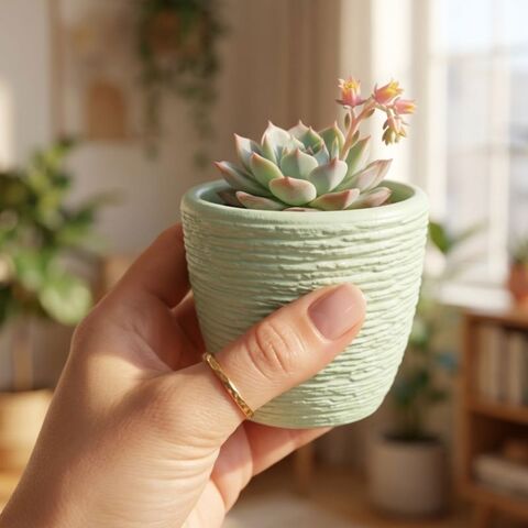 Кашпо Bo mini, зеленый, 8 см, керамика