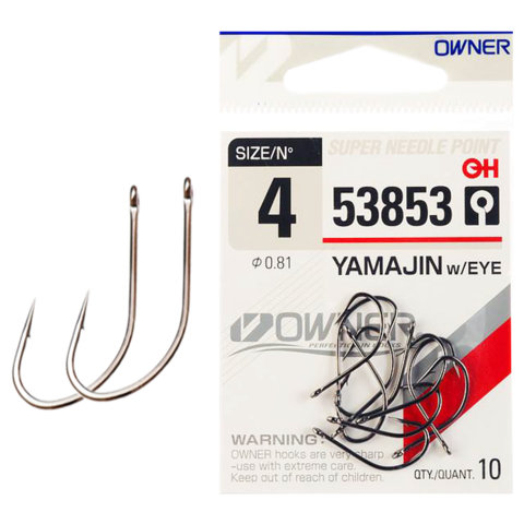 53853 № 10 Крючки OWNER/C'ULTIVA YAMAJIN WITH EYE / продажа от 5 уп.