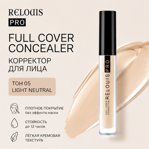 Корректор тон 05 pro full cover corrector relouis
