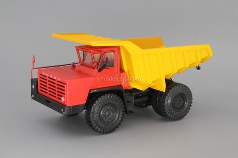 BELAZ-540A dump truck red-yellow 1:43 Nash Avtoprom