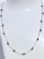 Аметист 25 (колье из серебра)