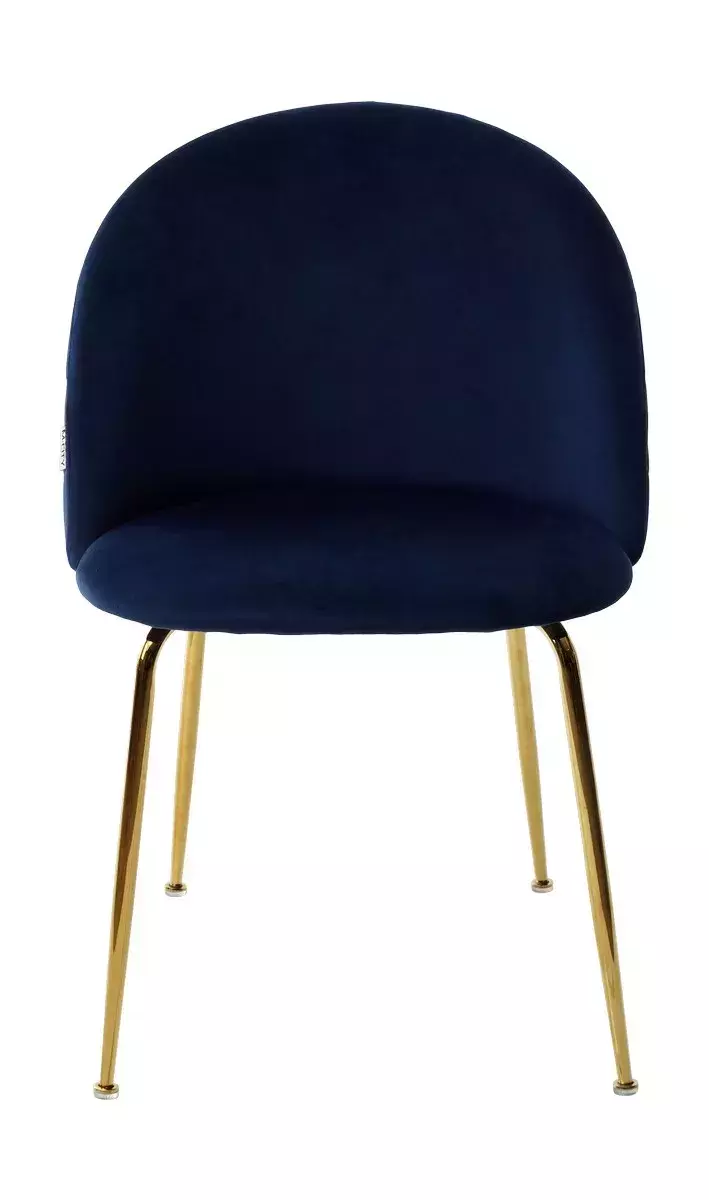 Стул PRESLEY BLUVEL-86 NAVY BLUE / золотой каркас М-City