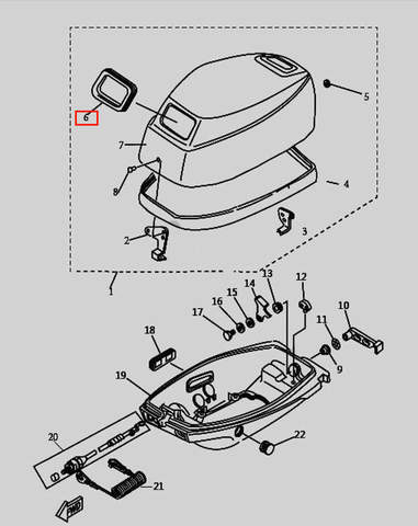 Уплотнитель резиновый для лодочного мотора T9.8 Sea-PRO