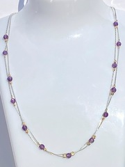 Аметист 25 (колье из серебра)