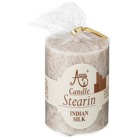 Свеча Adpal Indian silk ароматическая столбик высота 8,5 см - Коричневый - Купить