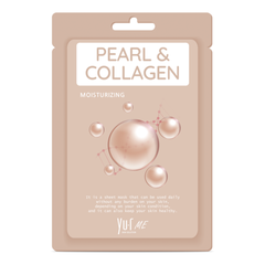 YU.R ME Маска тканевая с коллагеном и экстрактом жемчуга – Pearl & collagen sheet mask, 1шт