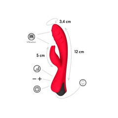 Вибратор кролик Lepus, цвет алый