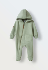 Комбинезон из футера утепленный (хаки)