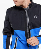 Утеплённый лыжный костюм ArsWear Black-Blue Professional с лямками мужской