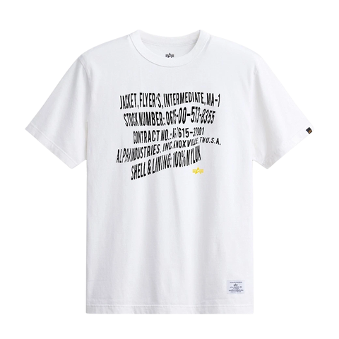 Футболка Alpha Industries Alpha Warped Label Tee White (Белый)