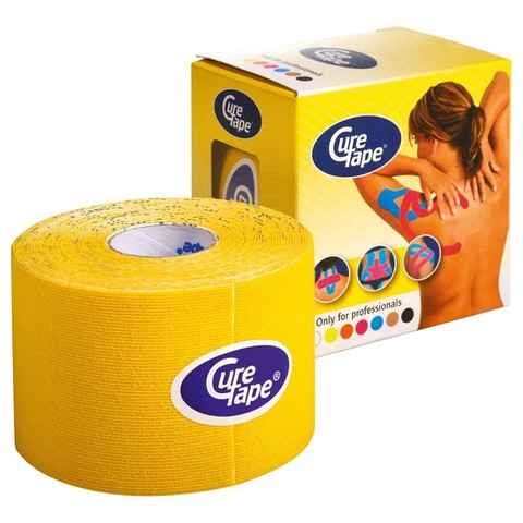 Тейп кинезиологический CureTape Yellow, 5 см x 5 м, арт. 161087, желтый