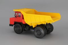 BELAZ-540A dump truck red-yellow 1:43 Nash Avtoprom