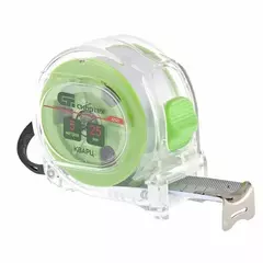 Рулетка Кварц, прозрачный корпус, амортизатор, 5 м х 25 мм// СИБРТЕХ 32522