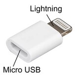 Переходник OTG Micro USB на Lightning (Белый)