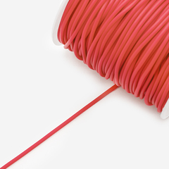 Шнур полый, 1,5мм, оттенок "Красный", каучук