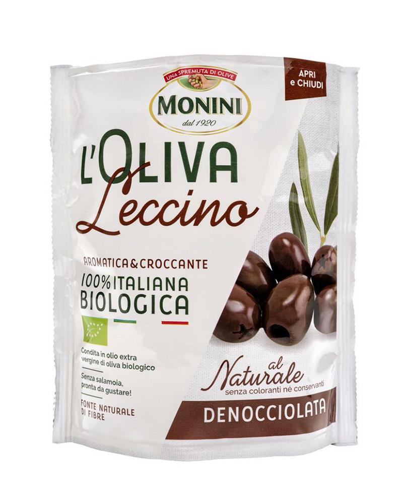 Маслины без косточки Monini БИО Leccino 150 гр. - 3 шт.