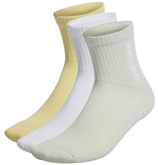 Носки теннисные Adidas Half Cusioned 3P - almost yellow/white/linen green