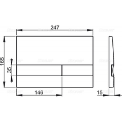 M1728-2 Кнопка управления (Черная/хром-матовая)