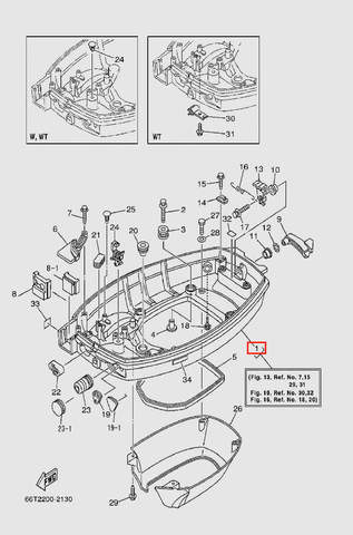 Поддон мотора для лодочного мотора T40 Sea-PRO