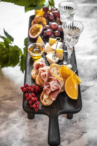 Antipasti Dark Oak Serving Board on Pedestal