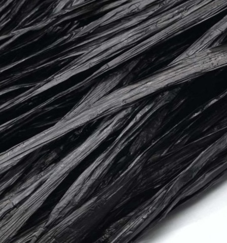 Рафия, цвет черный, толщина 5 мм.
