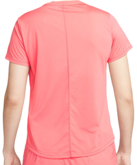 Женская теннисная футболка Nike Dri-FIT One Short Sleeve Standard Fit Top - sea coral/white