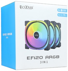 Вентилятор PCcooler EF120 ARGB BK 3 IN 1