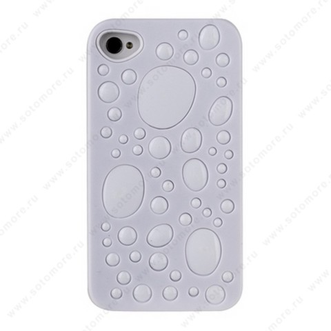 Накладка для iPhone 4s/ 4 в виде сыра белая
