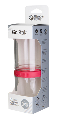 Картинка контейнер Blender Bottle GoStak Tritan 2 x 150 Pink - 2