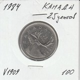 V1909 1984 Канада 25 центов